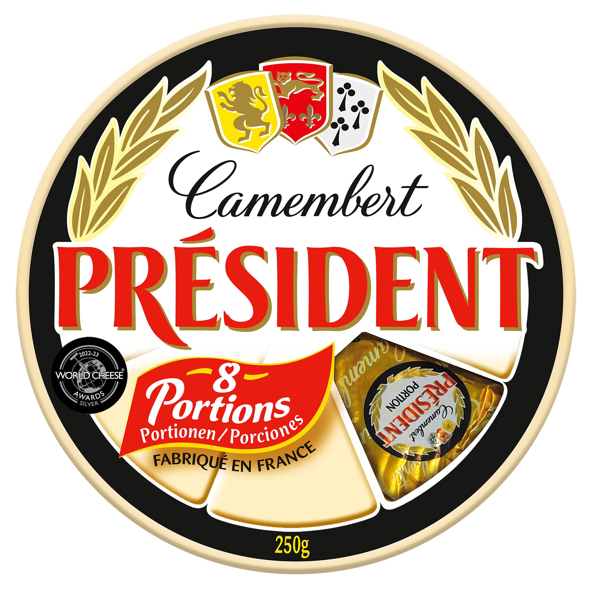 Queso camenbert porción Président p8 250g