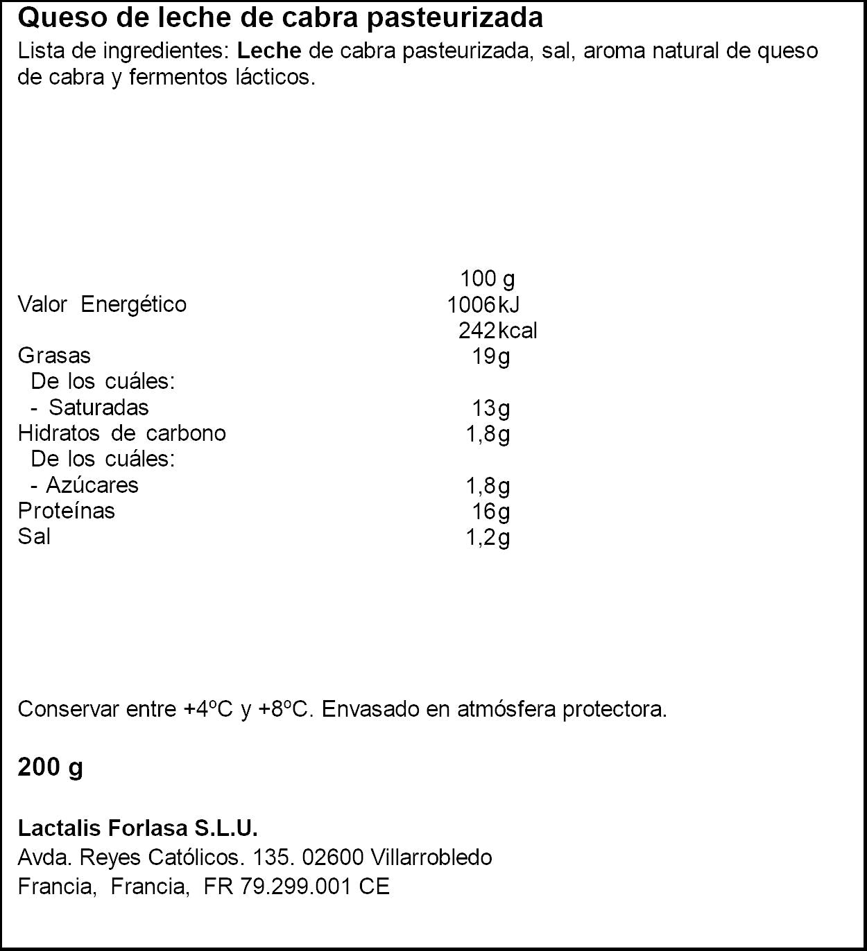Queso cabra medallón Président 200g