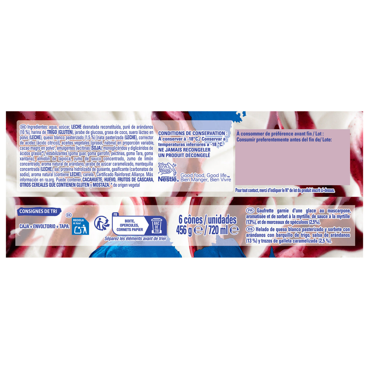 Cono blueberry cheesecake Extreme p6 120ml/u