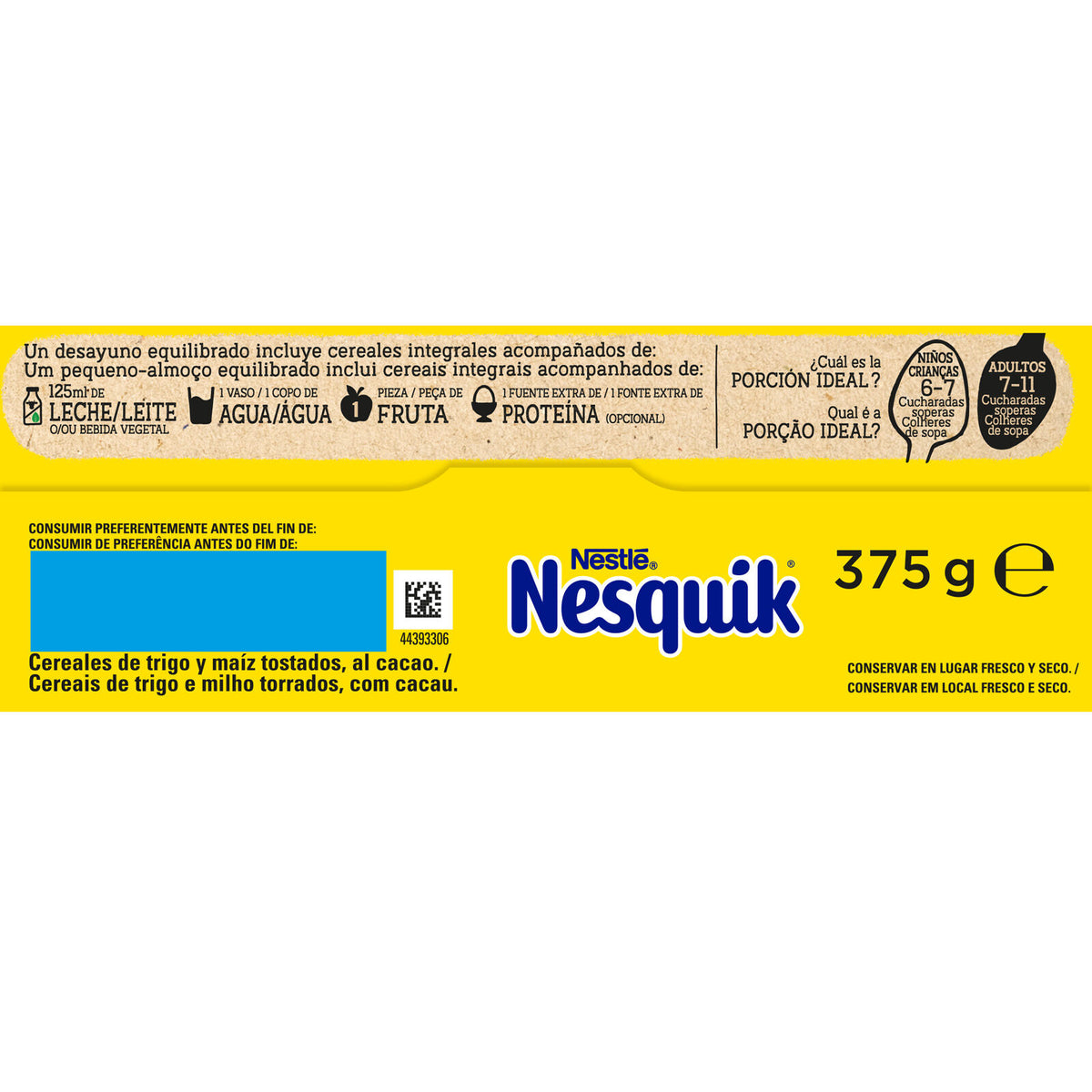 Cereal trigo inflado cacao Nesquik 375g