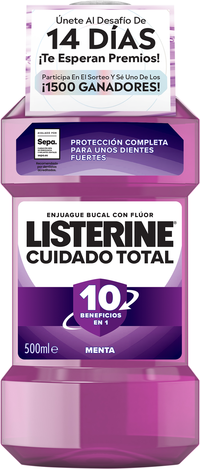 Enjuague bucal cuidado total Listerine 500ml