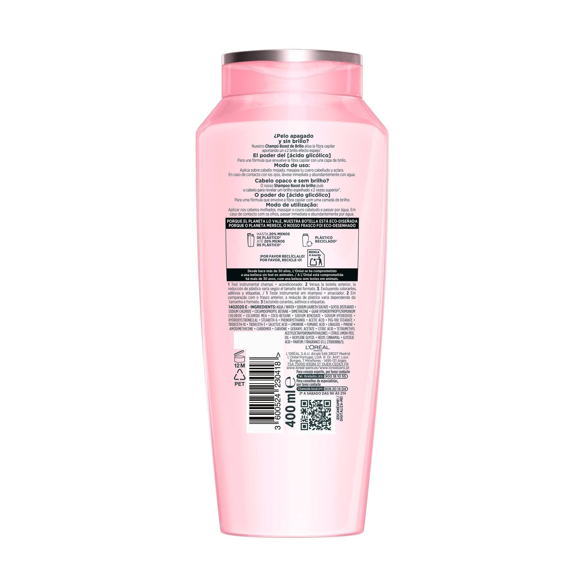 Champú glycolic brillo Elvive 400ml