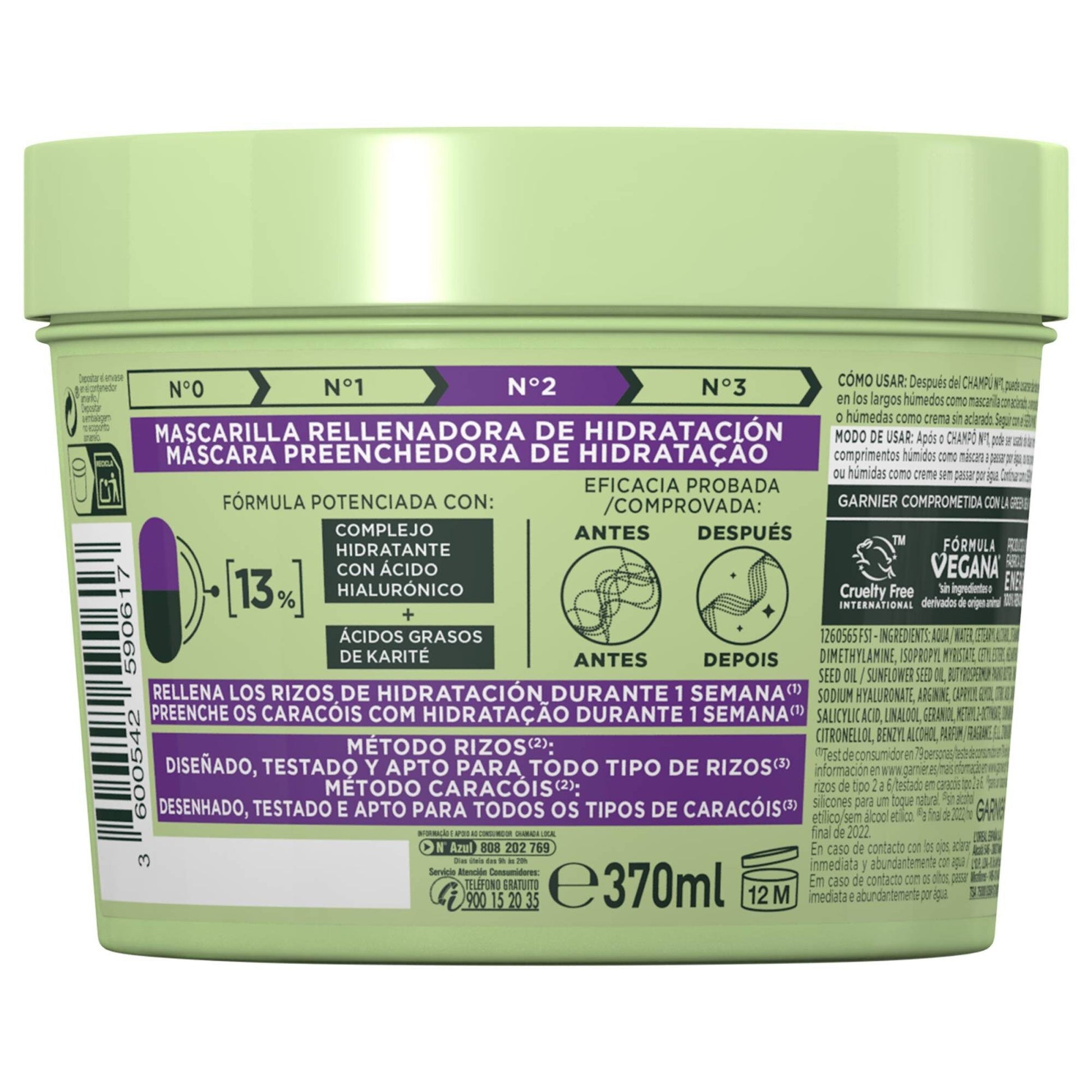 Mascarilla metodo rizos Fructis 370ml