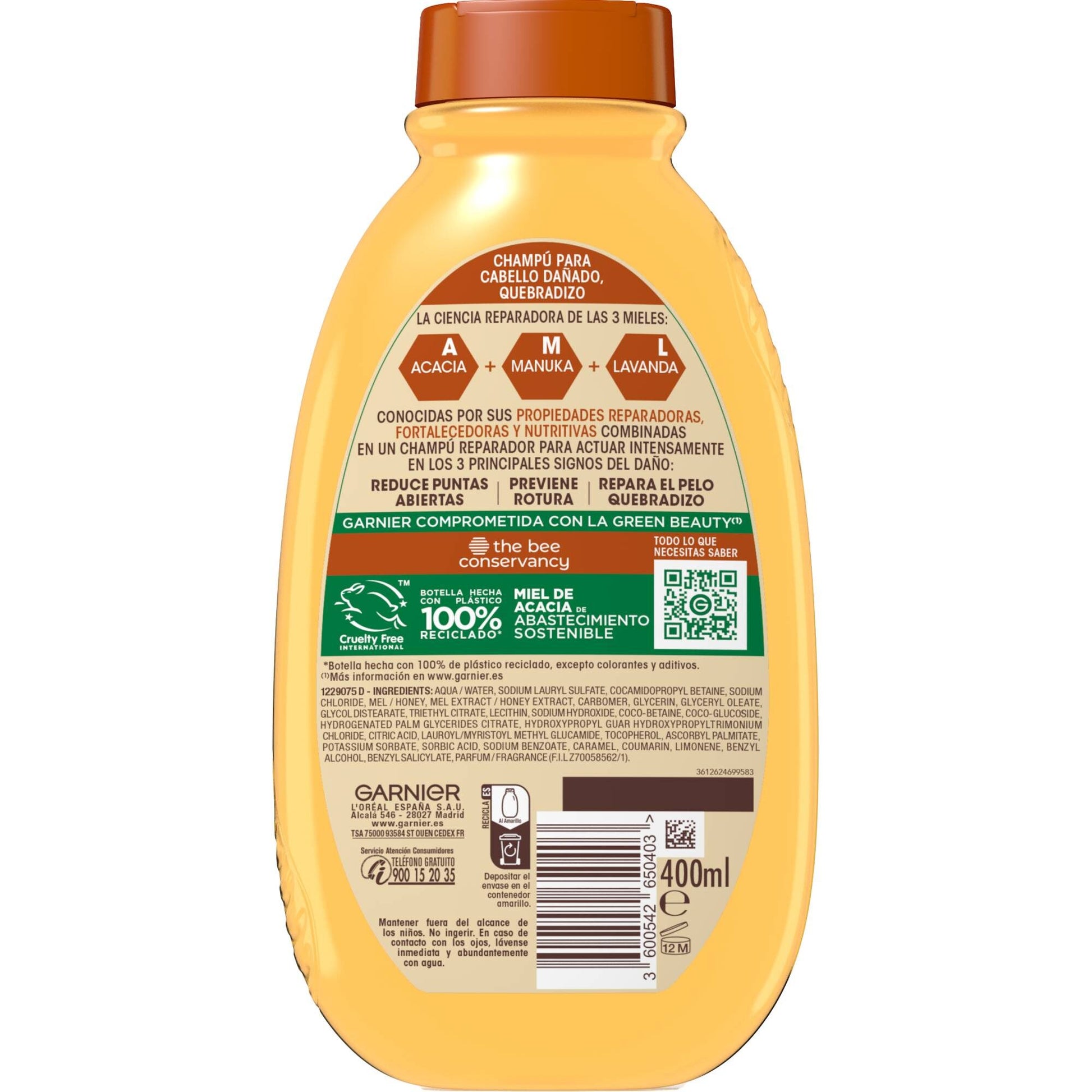 CHAMPÚ MIEL ORIGINAL REMEDIES GARNIEL 400ml