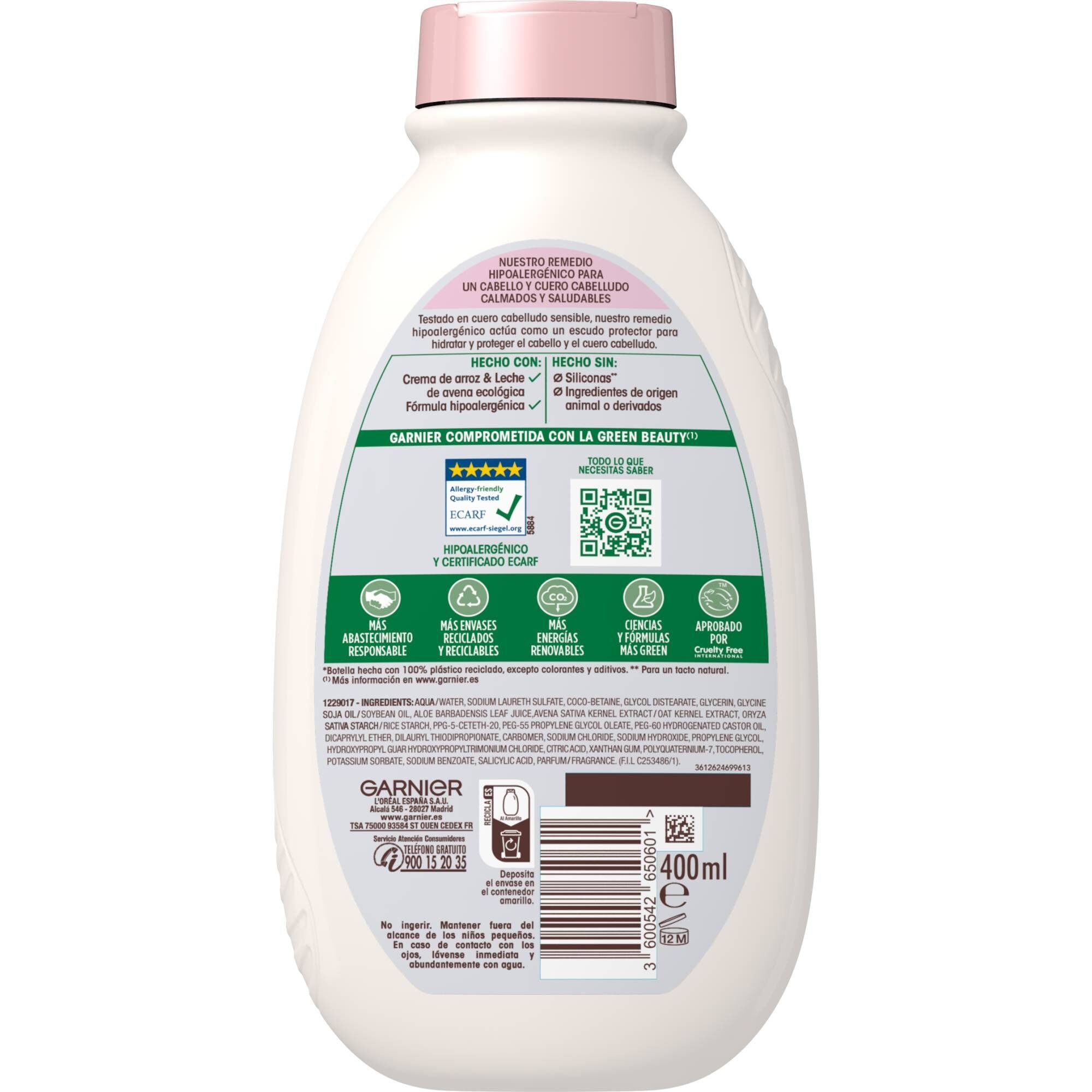 Champú avena Garnier 400ml
