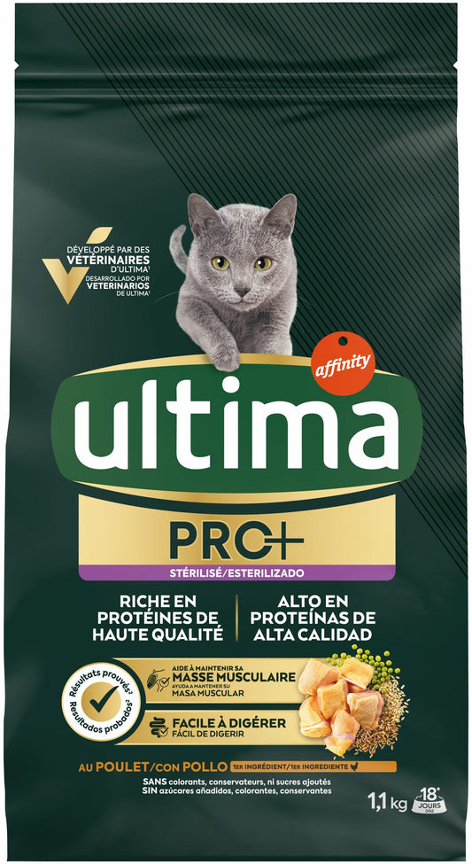 Comida seca gato esterilizado pollo Ultima pro 1.1kg La Despensa