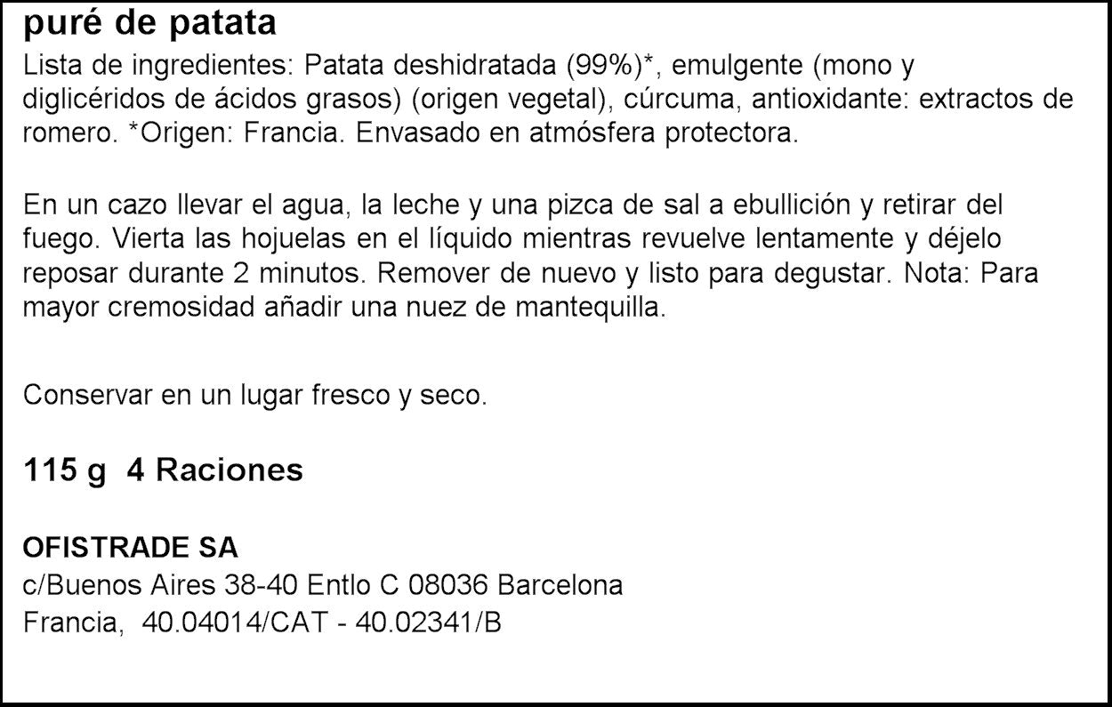 Pure patatas Mousline 115g