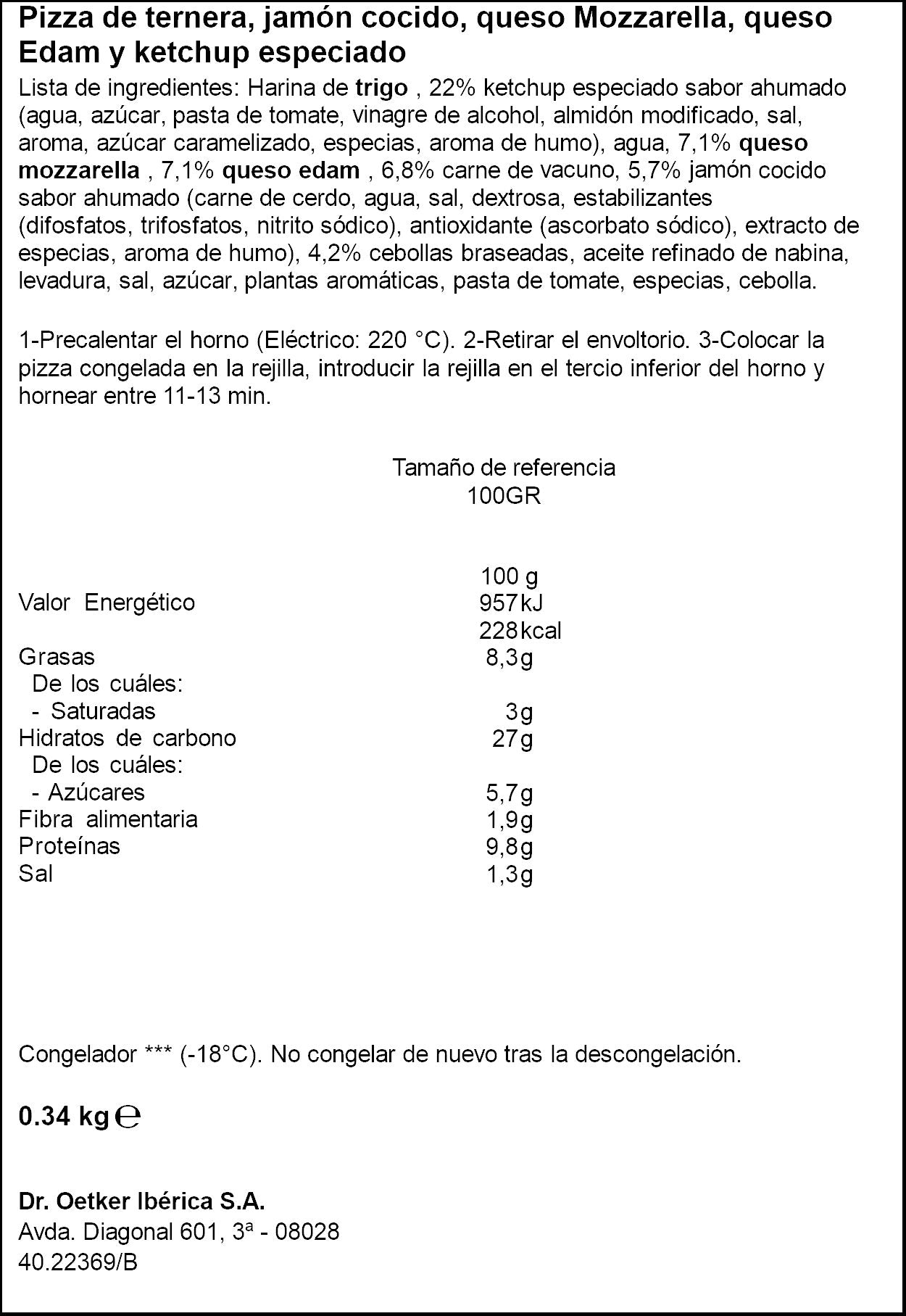 Pizza barbacoa ristorante Dr oetker 340g