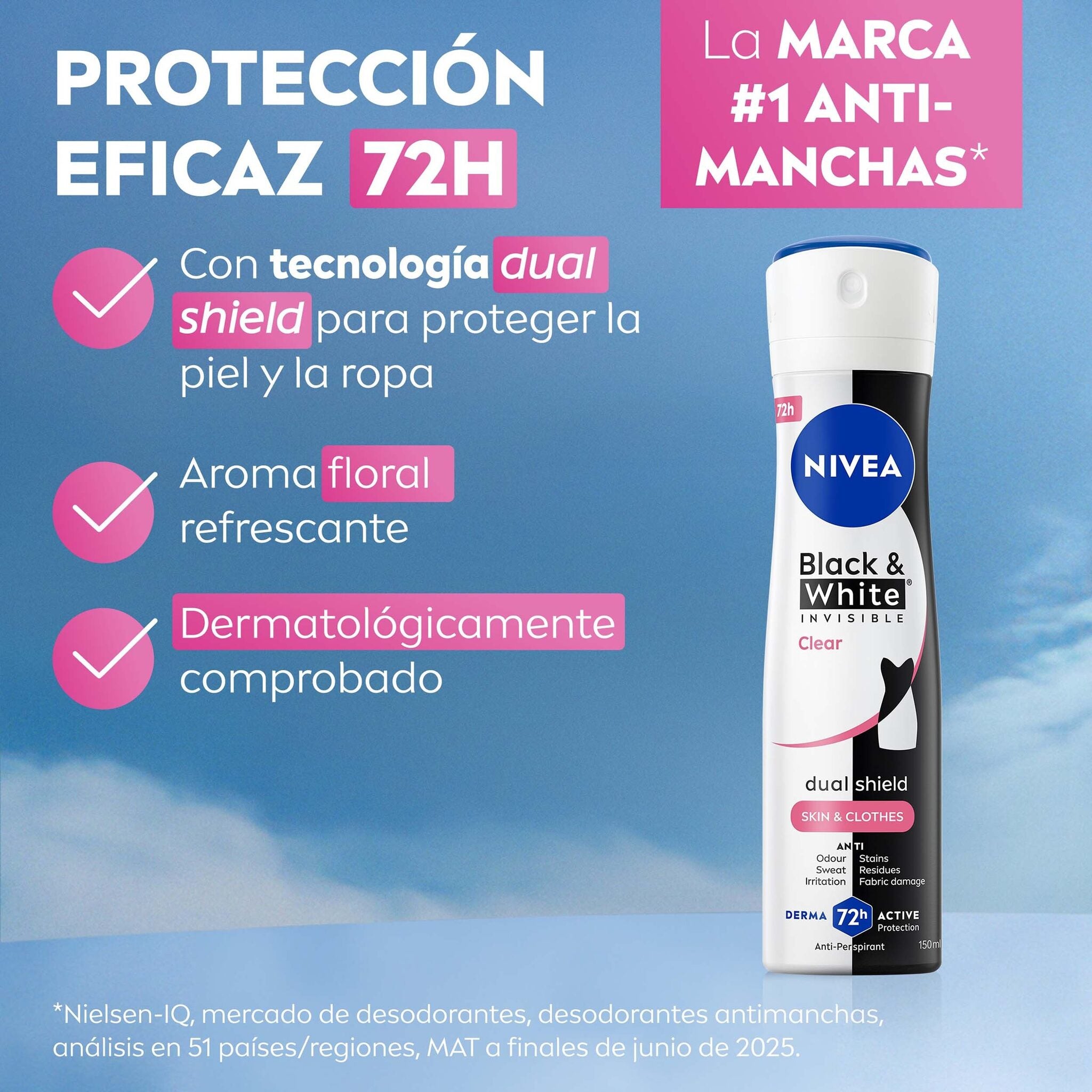 Desodorante spray inv black&white Nivea 200ml
