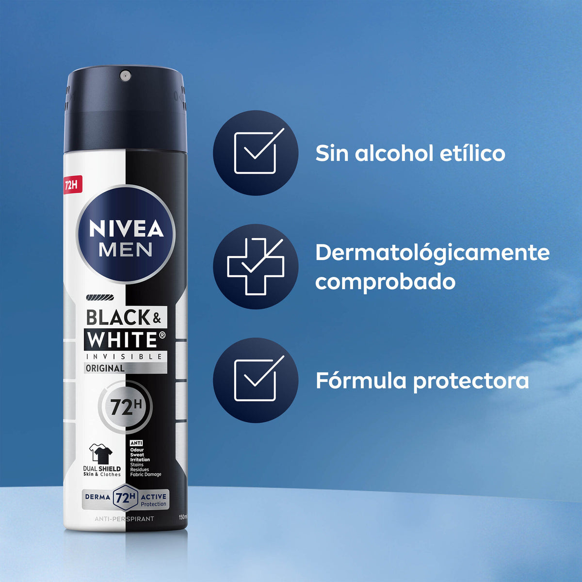 Desodorante spray black&white for men Nivea 200ml