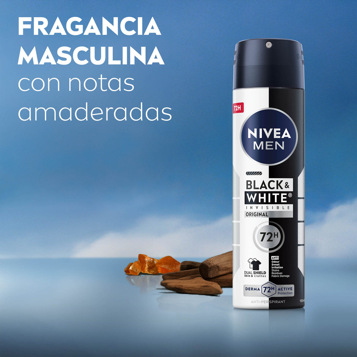 Desodorante spray black&white for men Nivea 200ml