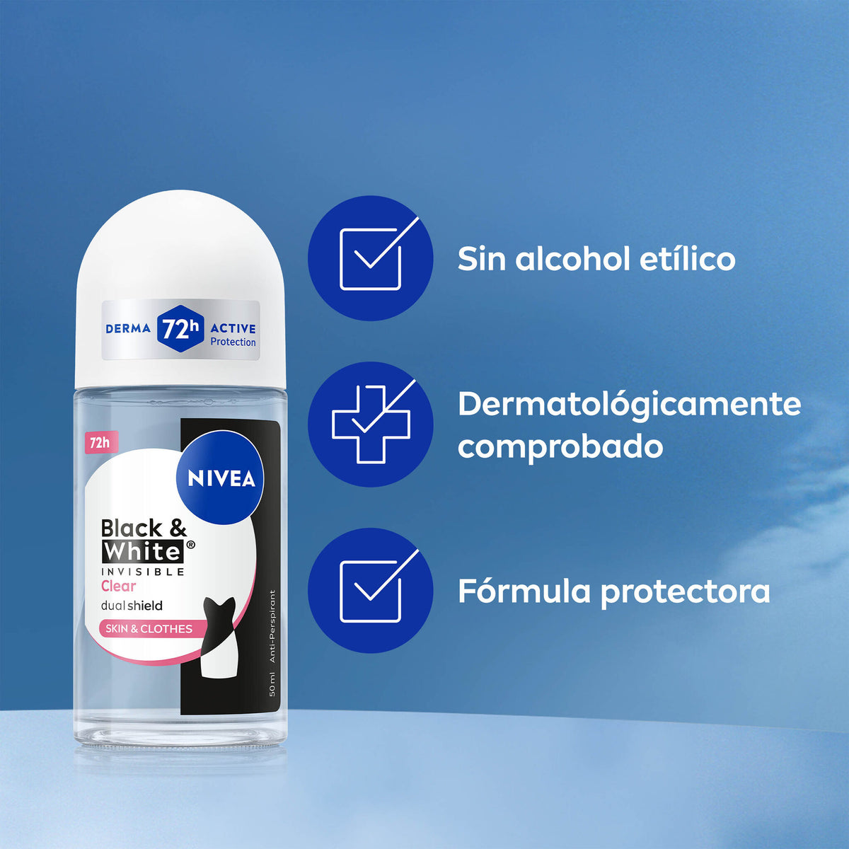 Desodorante rollon black&white woman Nivea 50ml