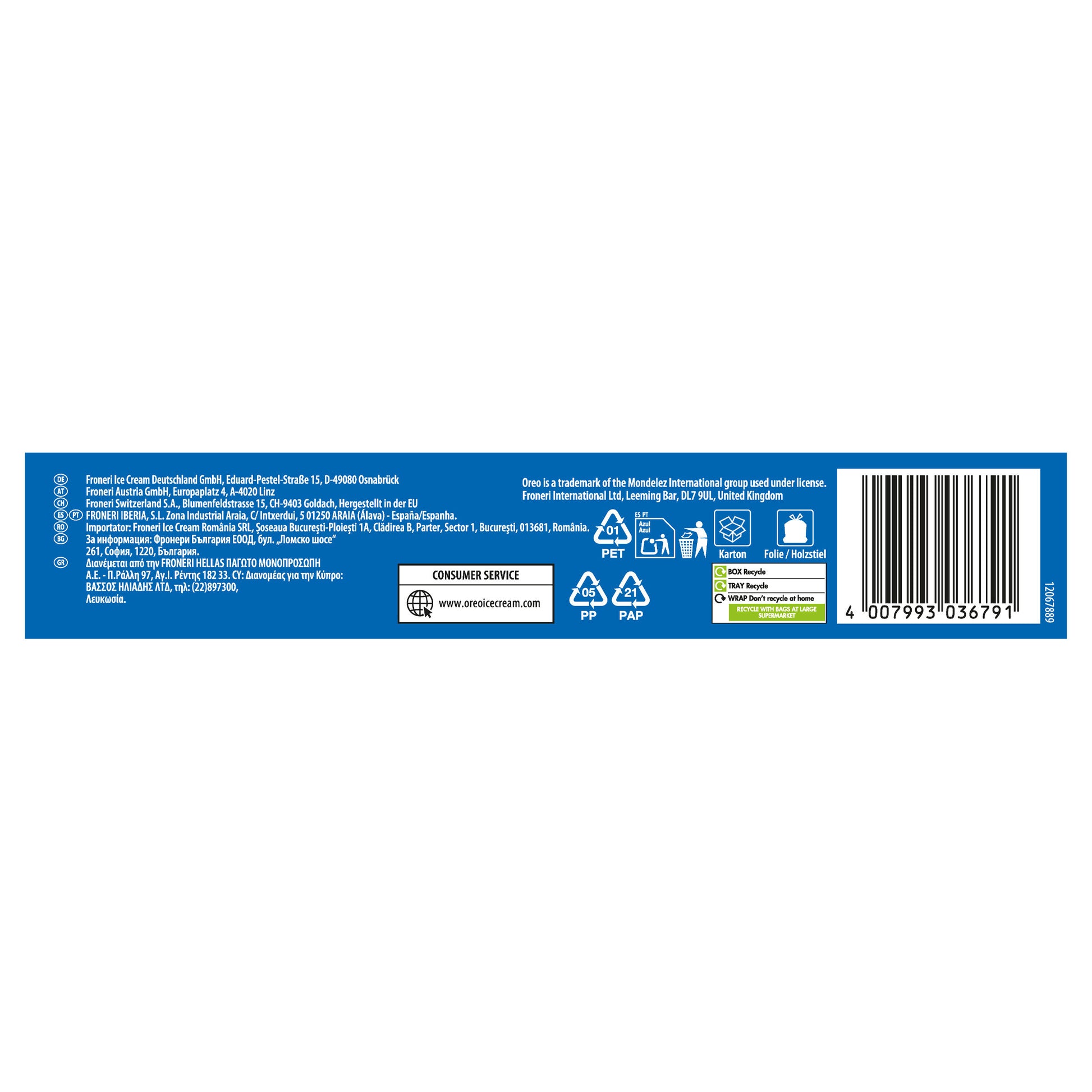 Cono mini Oreo p8x25ml