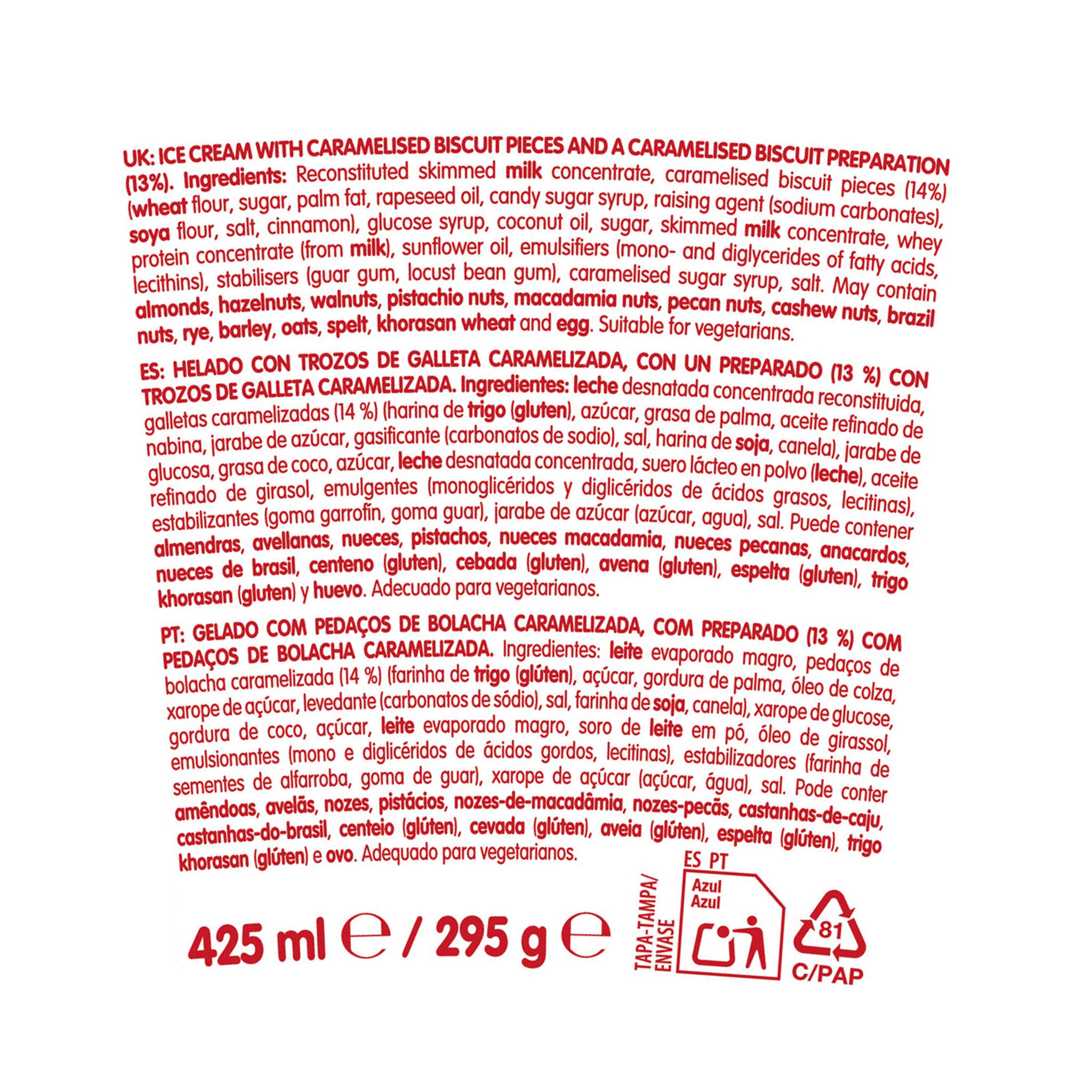 Tarrina  Biscoff 425ml