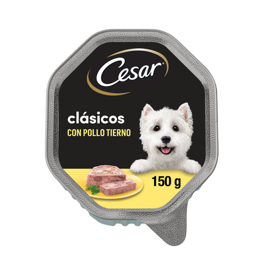 Comida húmeda perro paté pollo tarrina Cesar 150g La Despensa