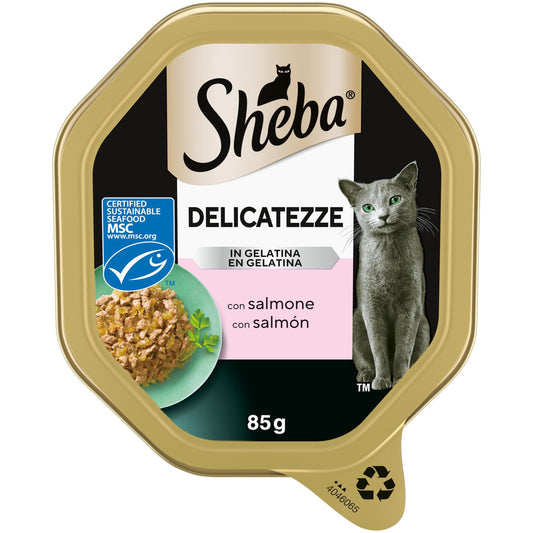 Comida húmeda gato gelatina salmón Sheba 85g La Despensa