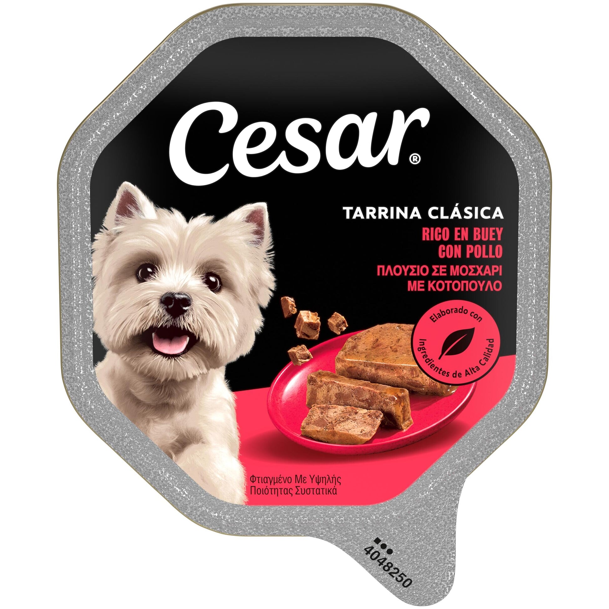 Comida húmeda perro paté buey tarrina Cesar 150g