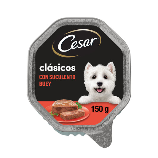 Comida húmeda perro paté buey tarrina Cesar 150g La Despensa