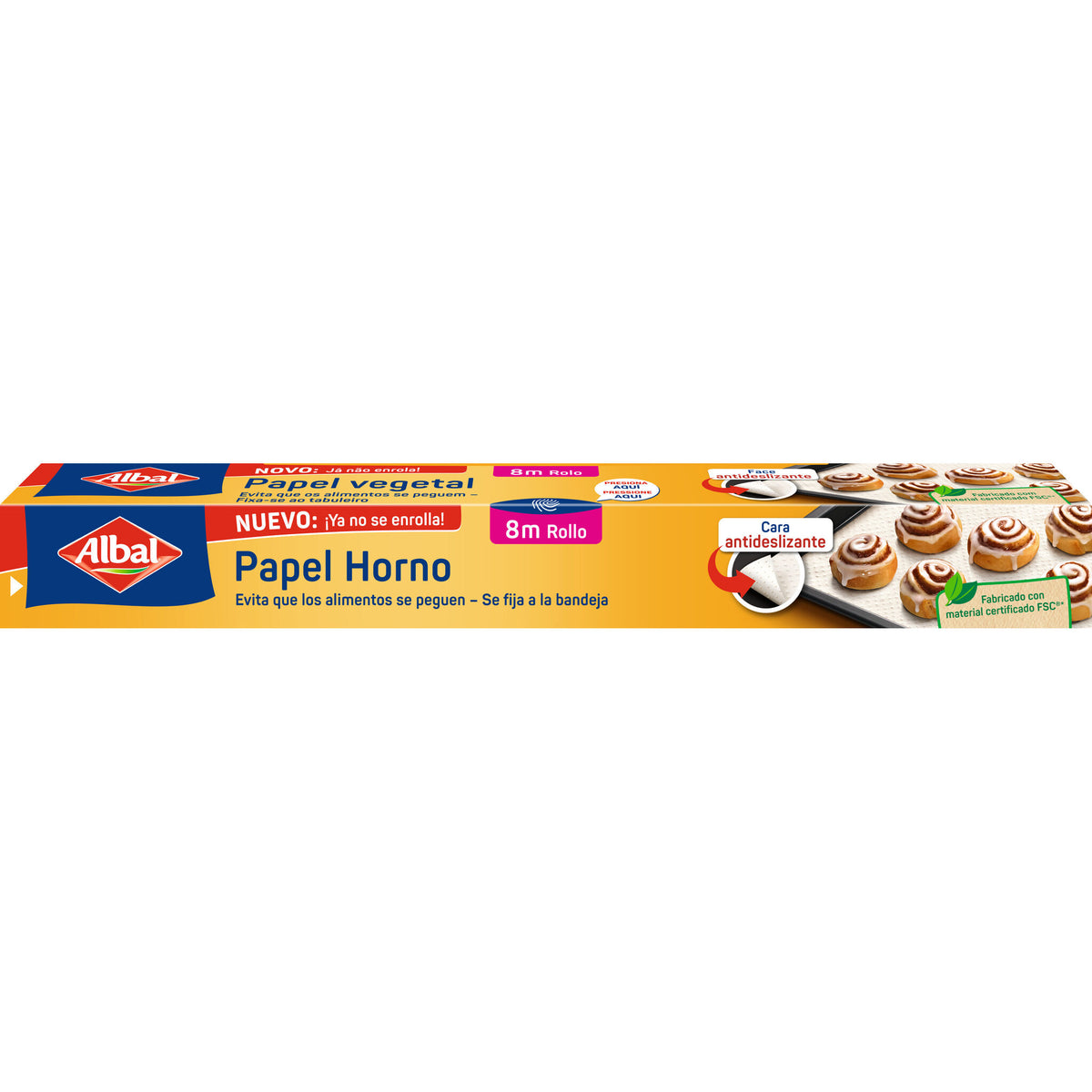 Papel horno 8m Albal 1u