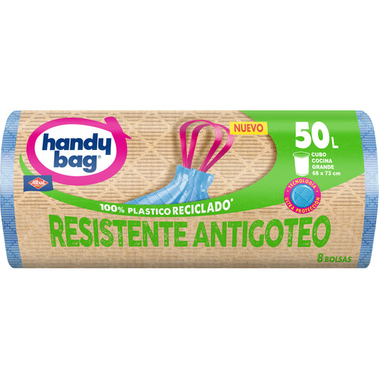 Bolsas basura antigoteo 50l Handy bag 8u La Despensa