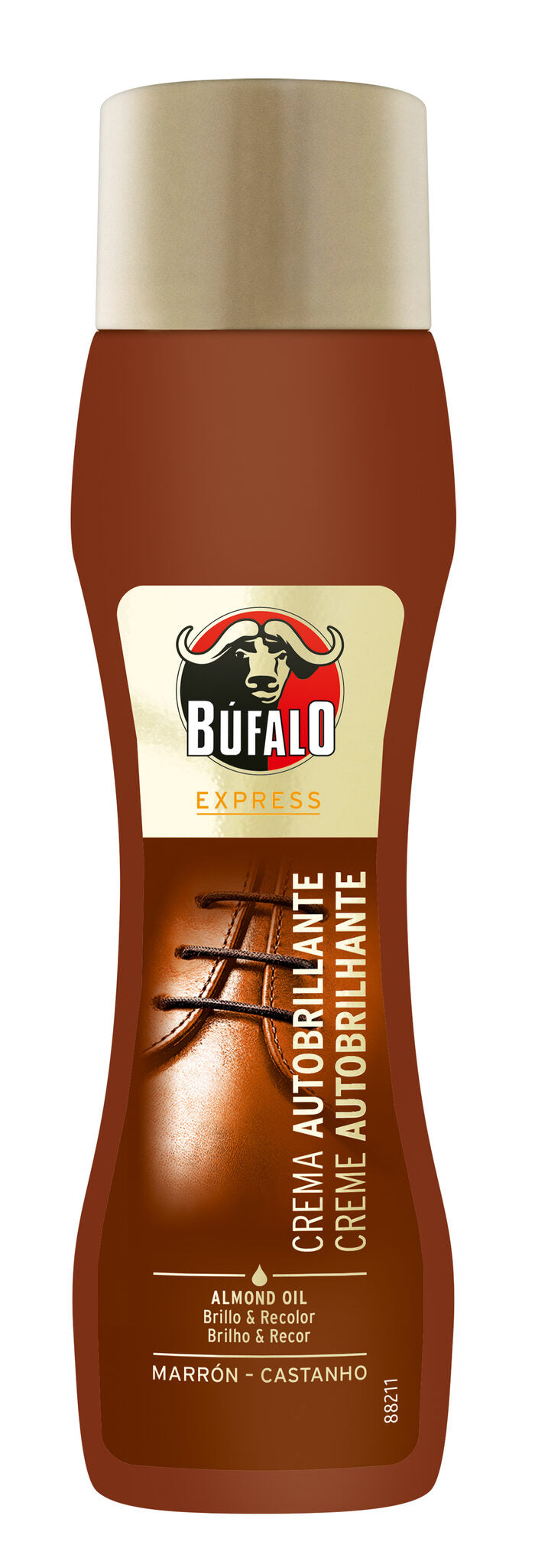 Crema calzad0 marrón autobrillante Búfalo 50ml