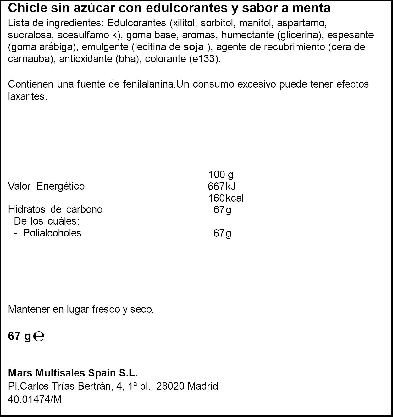 Chicles hierbab refreshers s/az bote Orbit 30u 67g