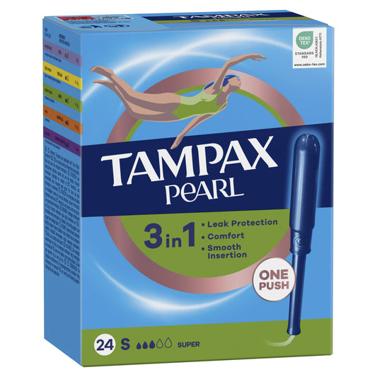 Tampón super pearl Tampax 24u La Despensa