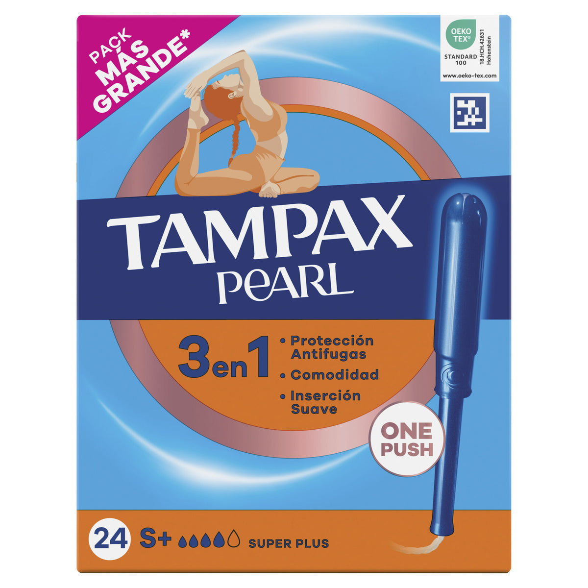 Tampón super plus pearl Tampax 24u