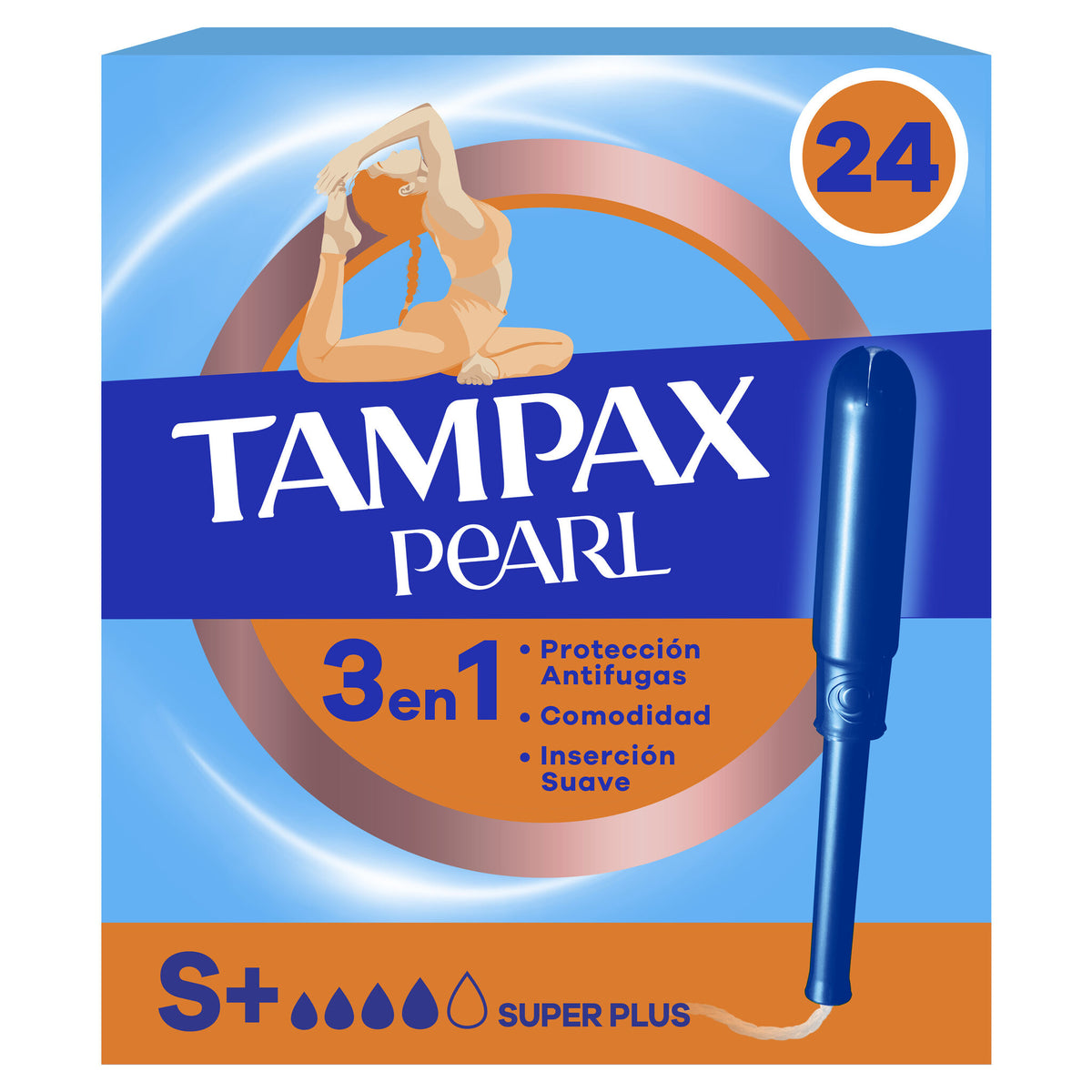 Tampón super plus pearl Tampax 24u