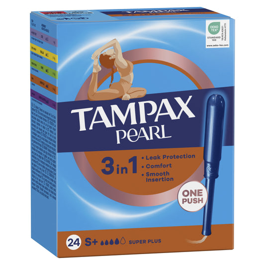 Tampón super plus pearl Tampax 24u La Despensa