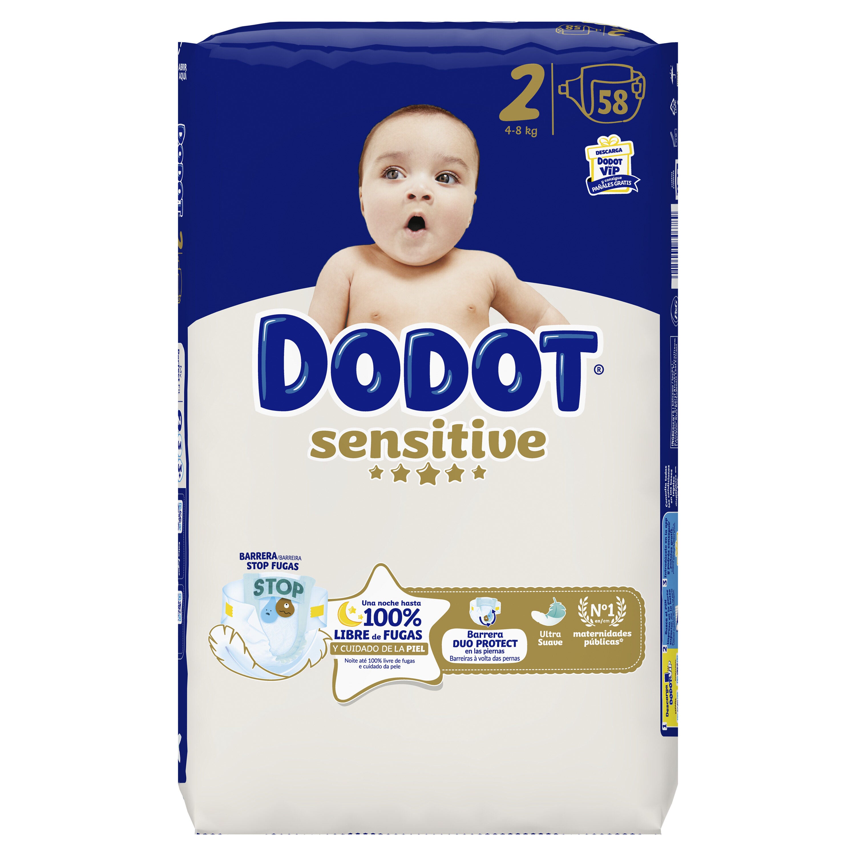 Pañal sensitive t2 Dodot p58