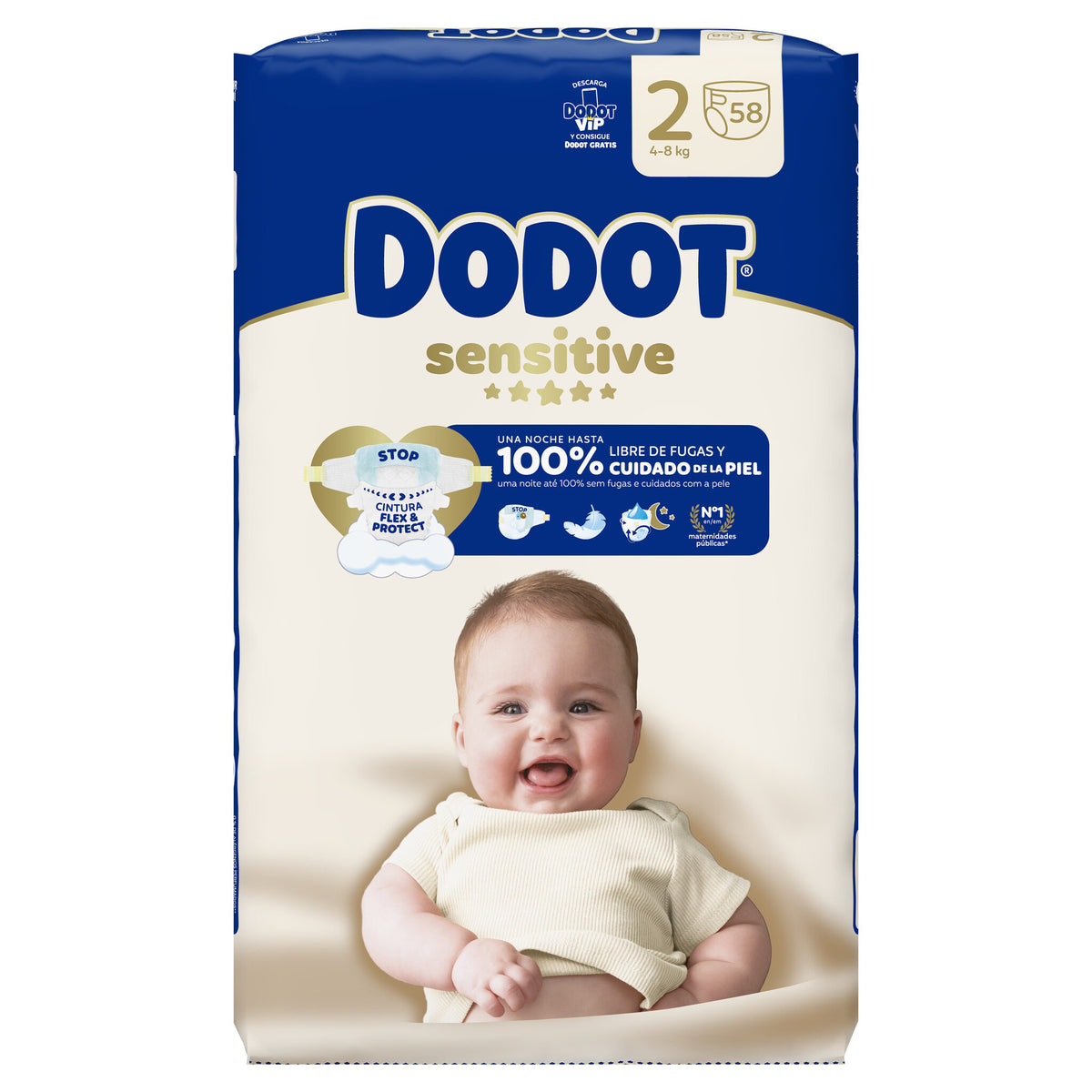 Pañal sensitive t2 Dodot p58