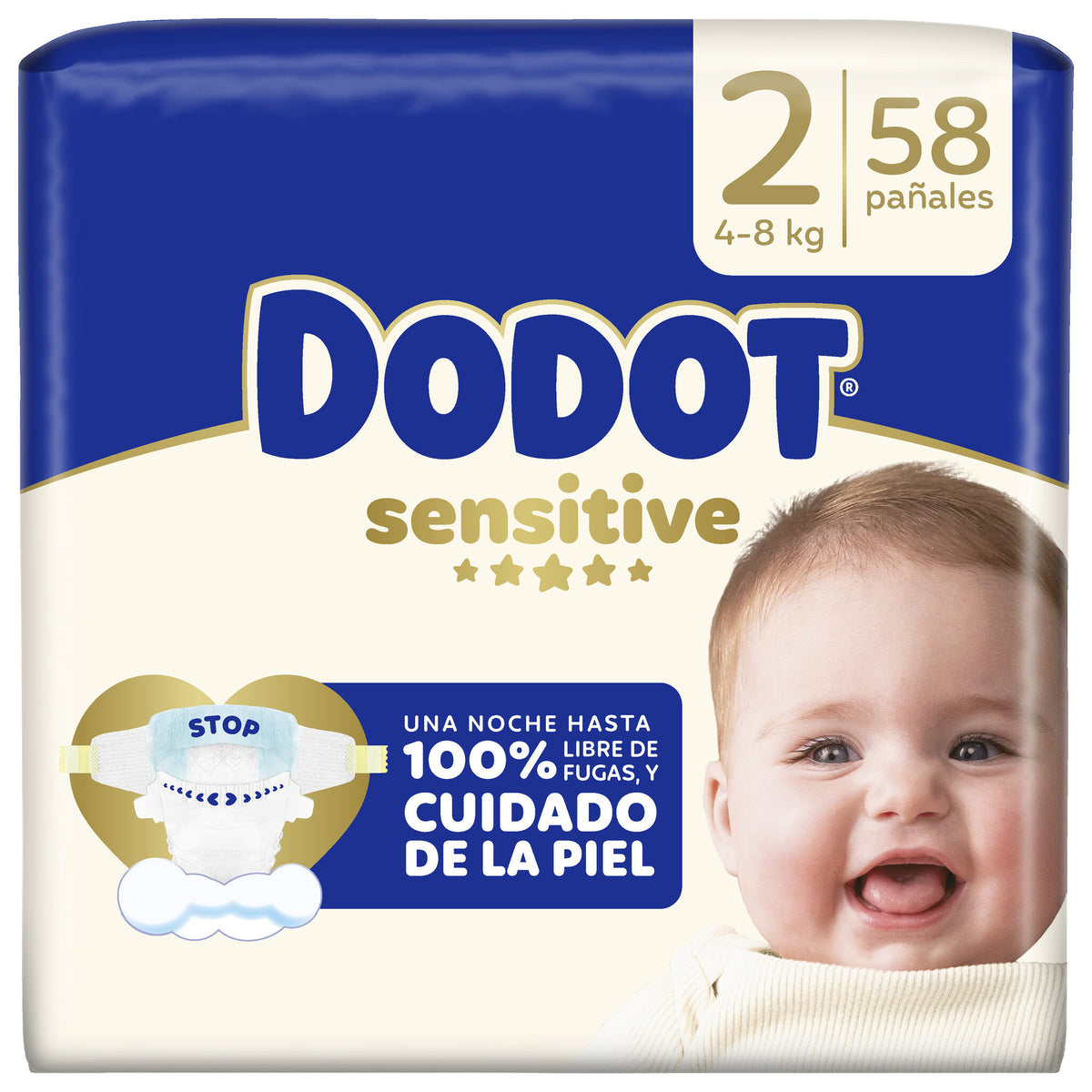 Pañal sensitive t2 Dodot p58