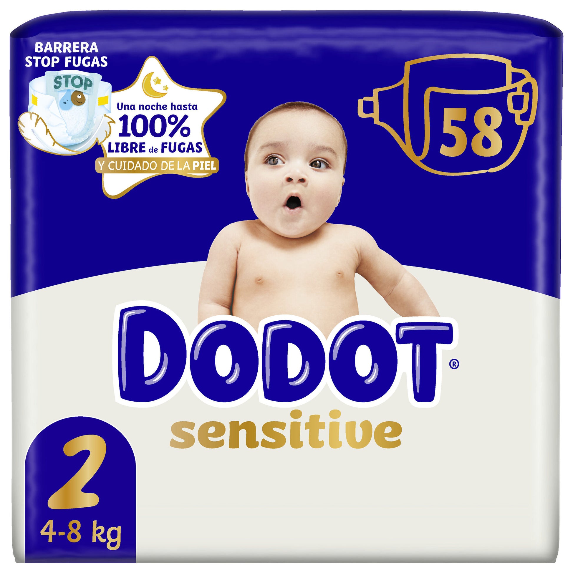 Pañal sensitive t2 Dodot p58