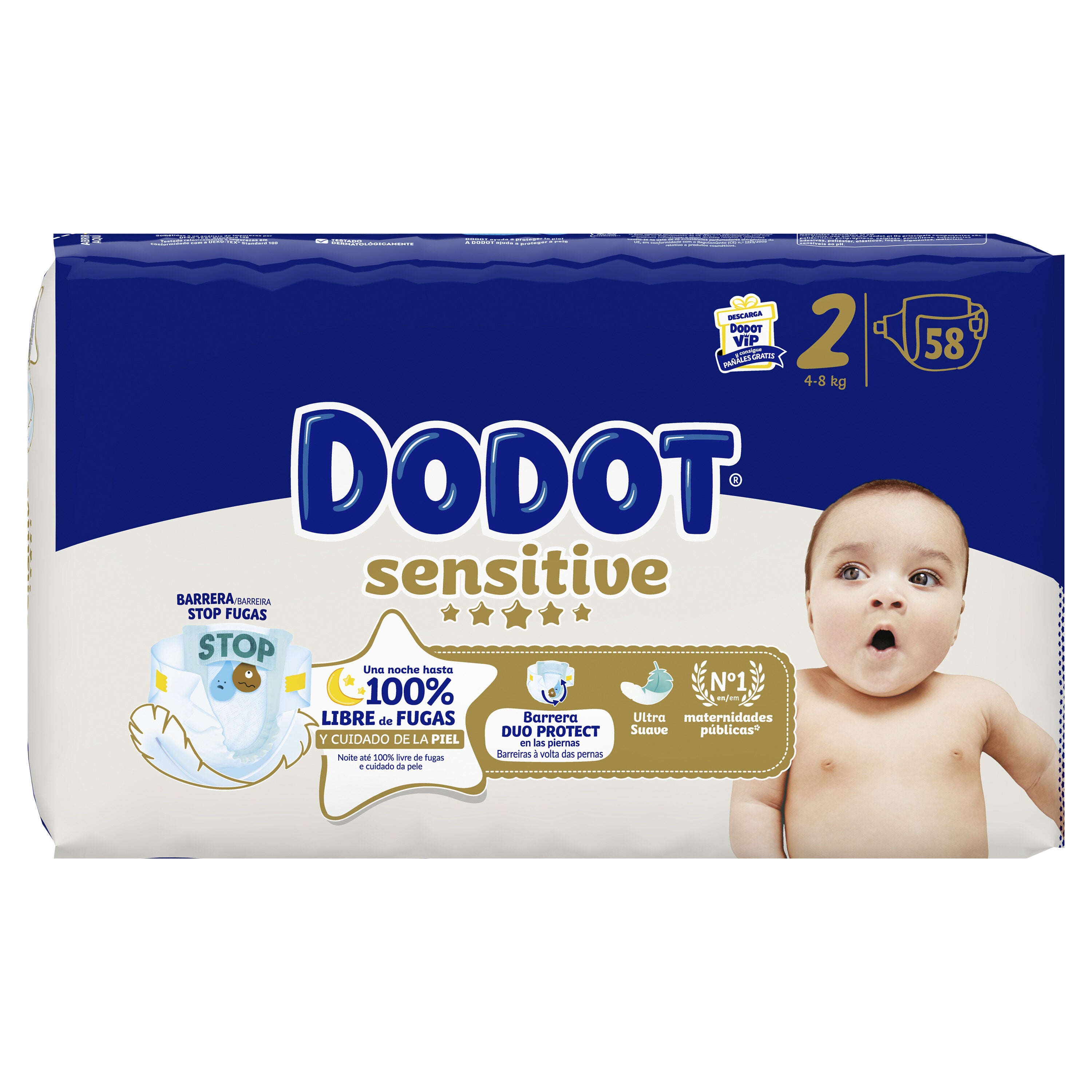Pañal sensitive t2 Dodot p58