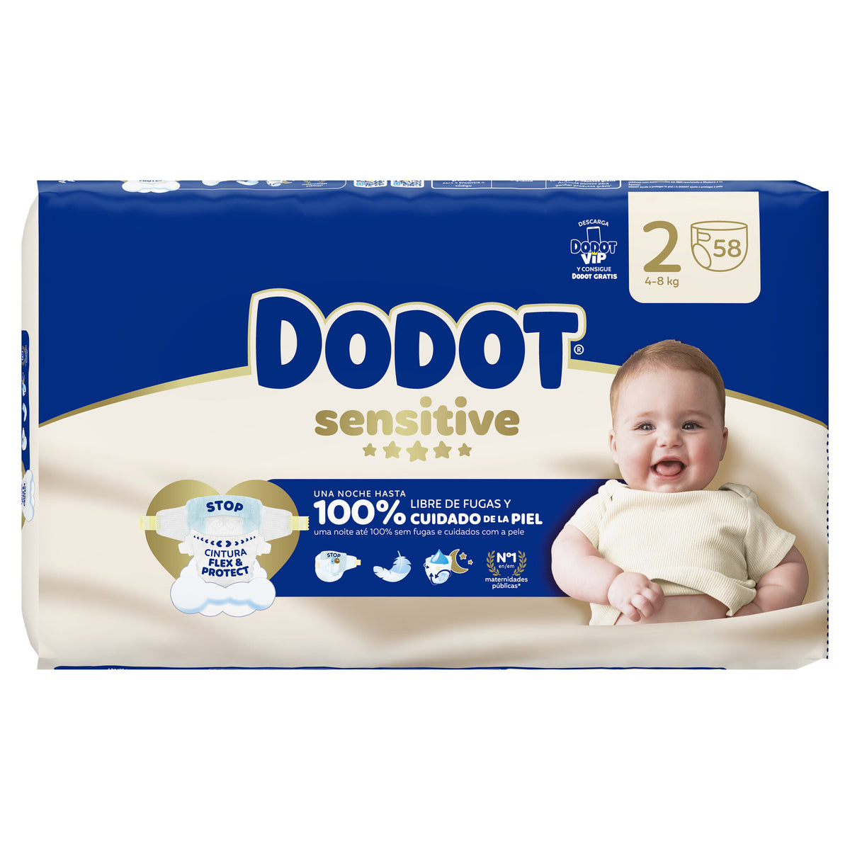 Pañal sensitive t2 Dodot p58