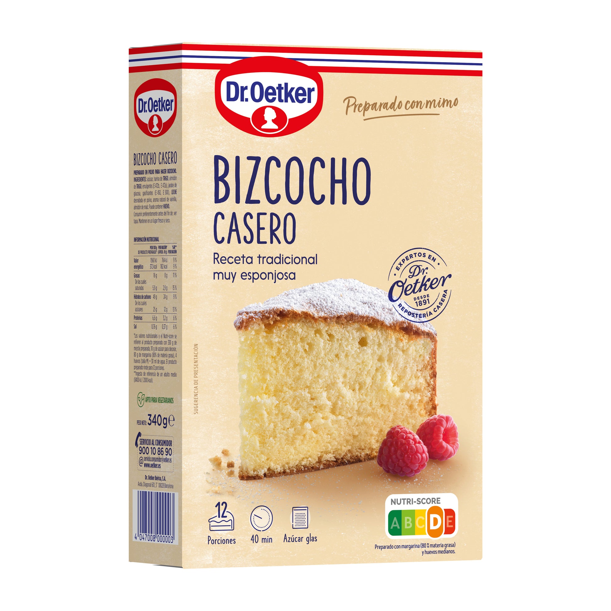 Preparado bizcocho extra esponjoso Dr oetker 340g