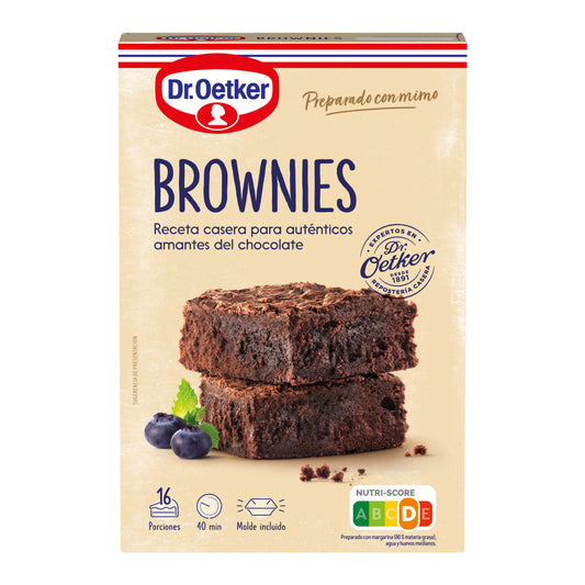 Preparado tarta brownies c/molde Dr oetker 456g La Despensa
