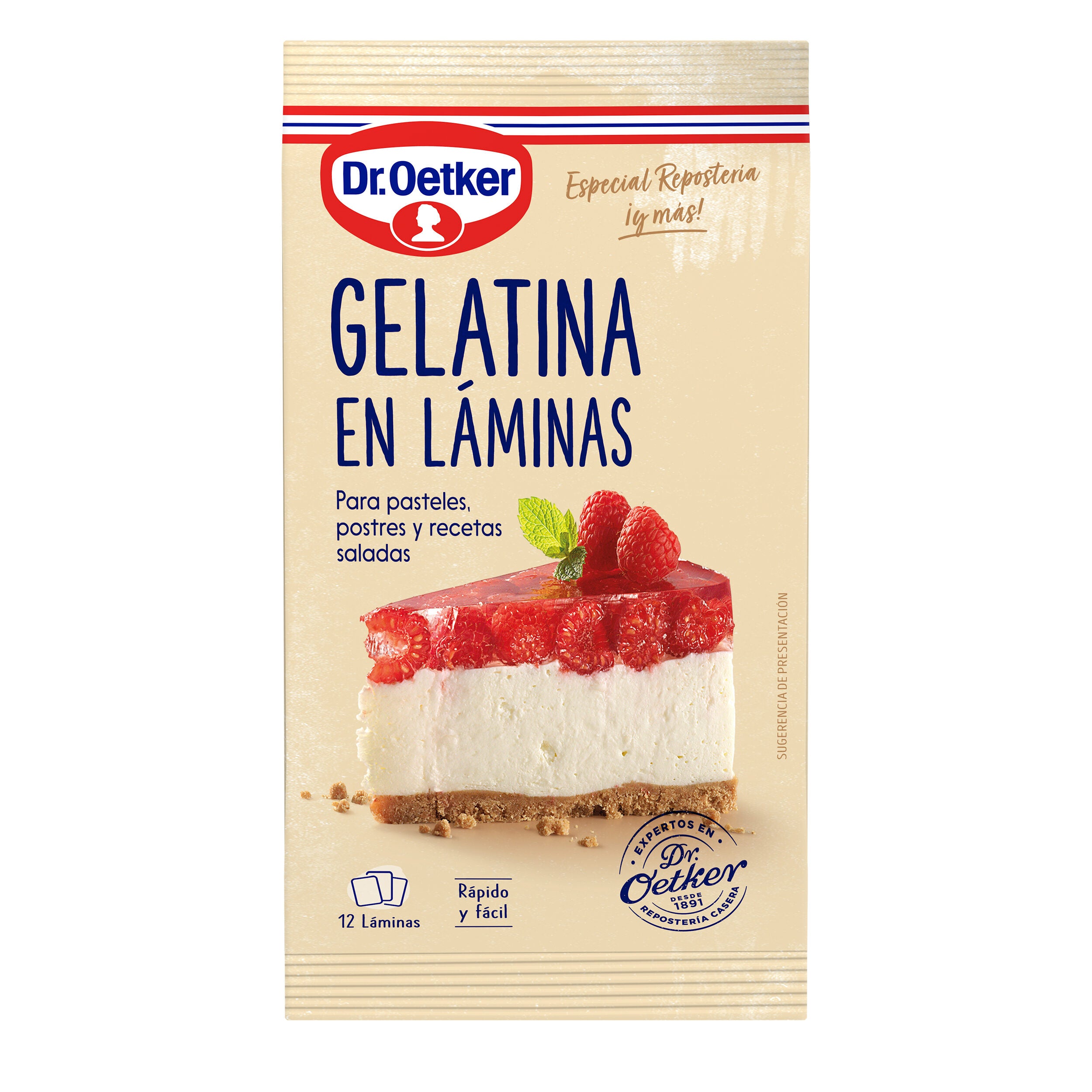 Gelatina laminas Dr oetker p12 20g