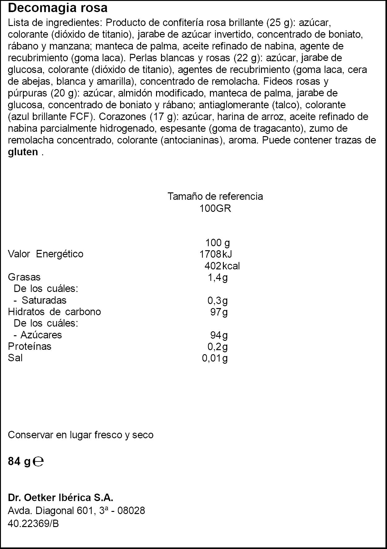 Decomagia rosa Dr oetker 78g