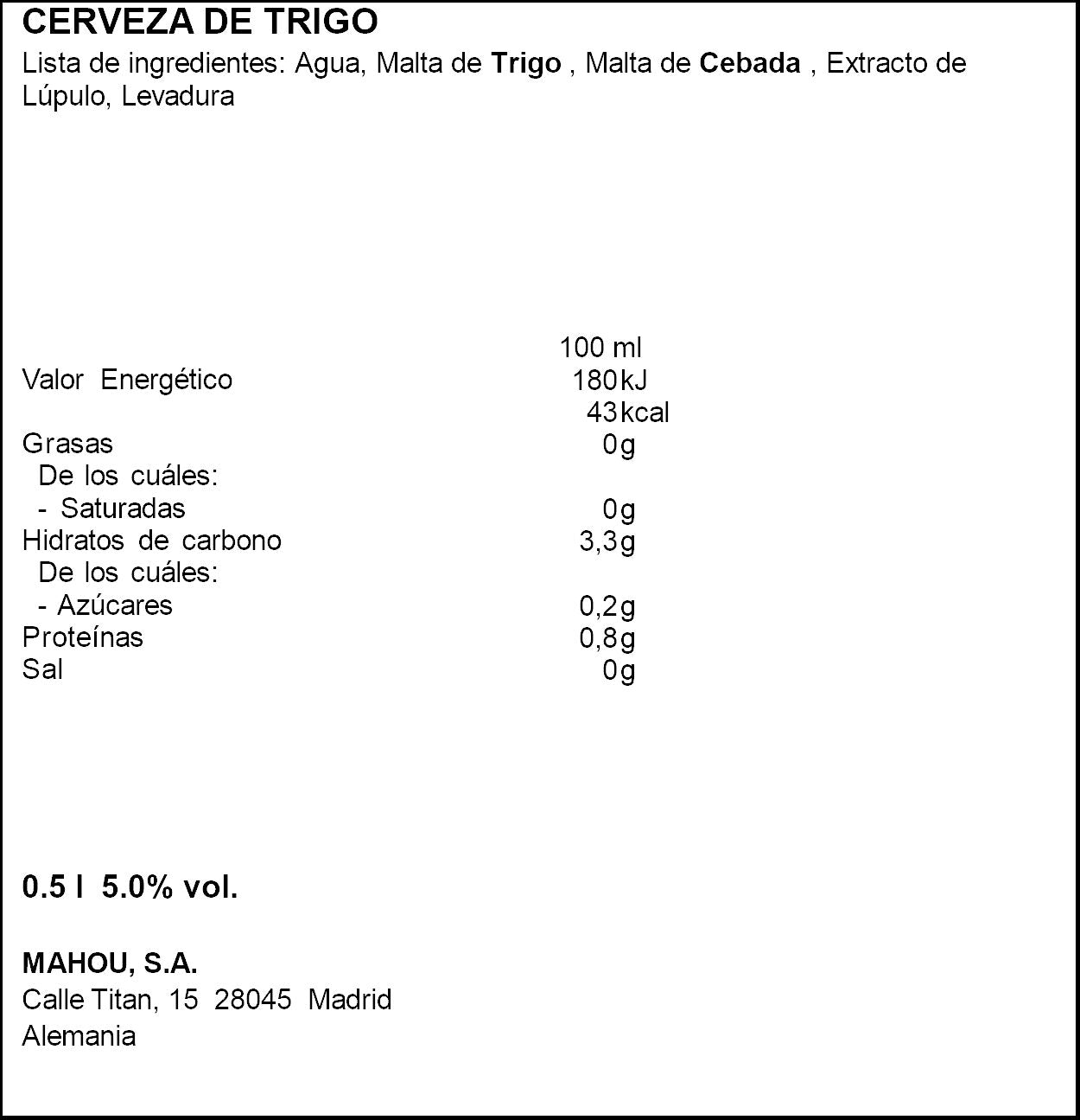 Cerveza especial cristal Franziskaner 500ml