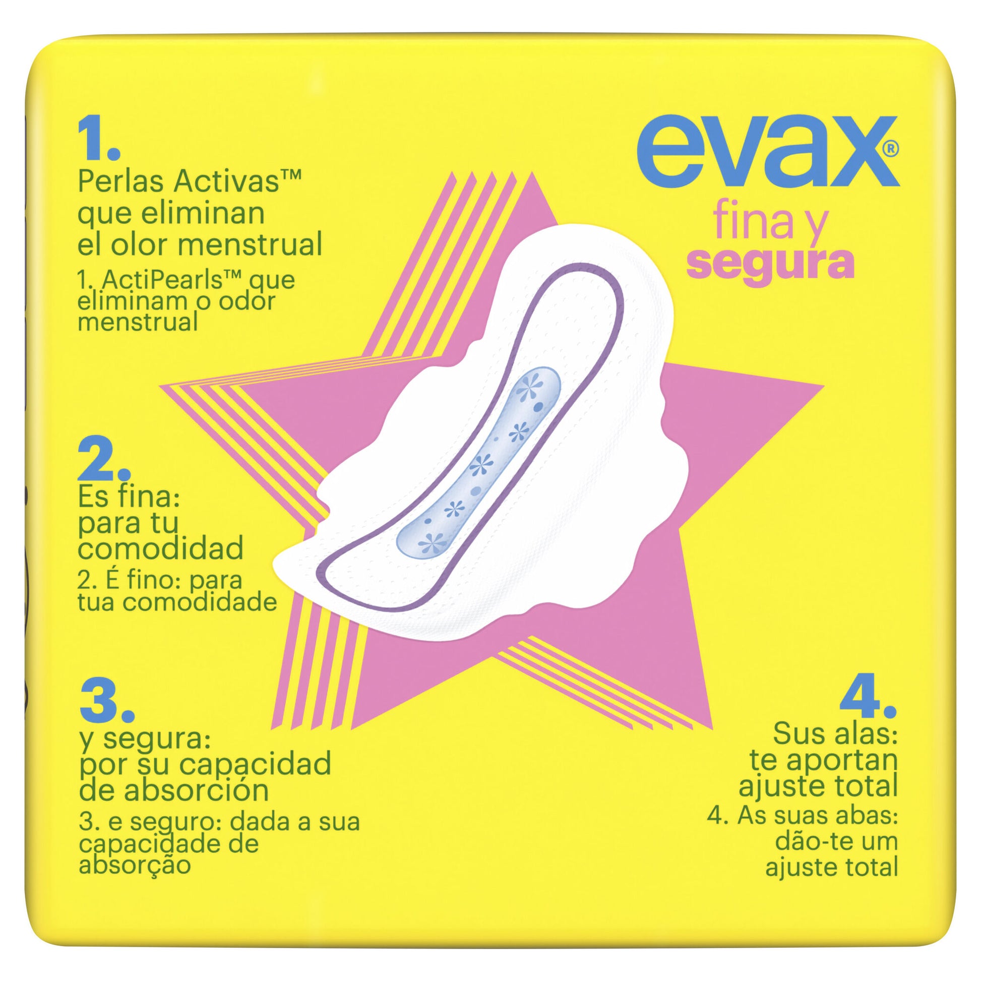 Compresa normal alas fina y segura Evax 12u