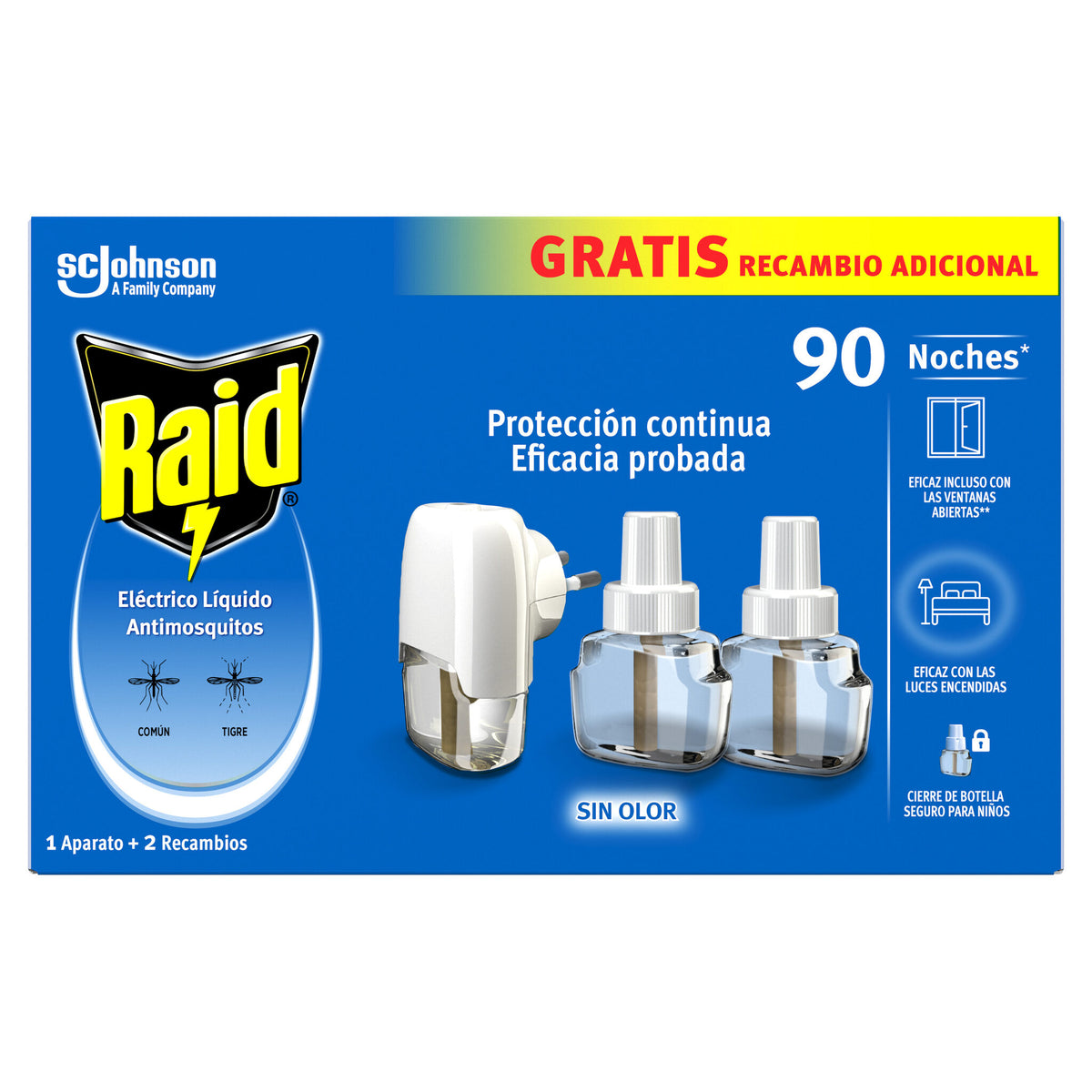 Insecticida apar+ recam eléctrico Raid 1u