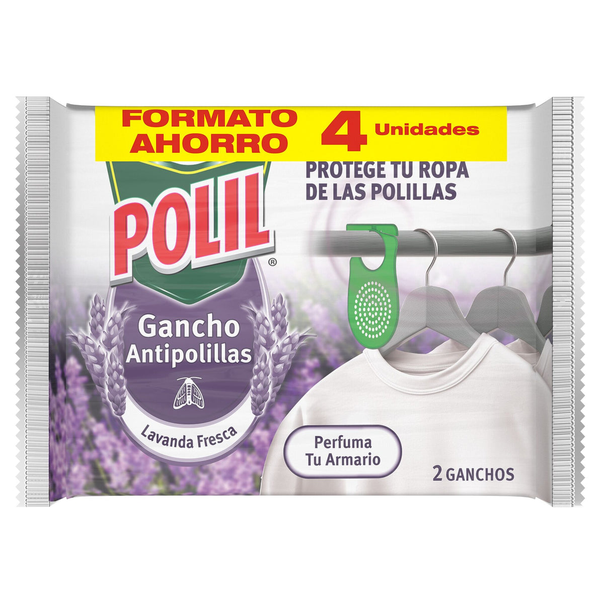 Colgador antipolillas lavanda polil duplo Raid 2u
