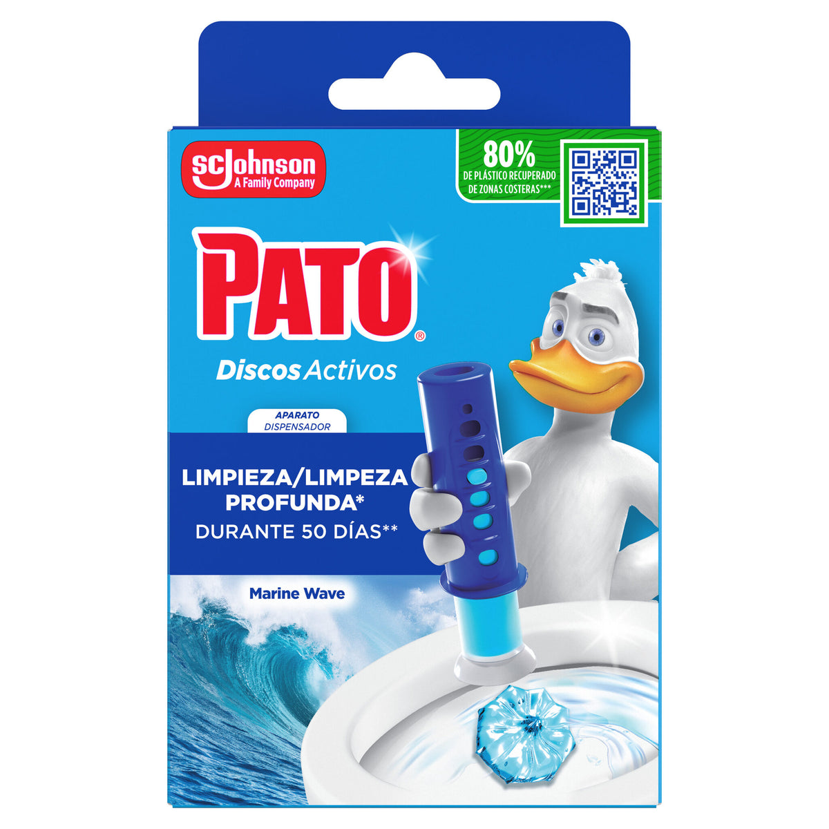 Limpiador wc disc acti  frescor marino Pato 6dosis