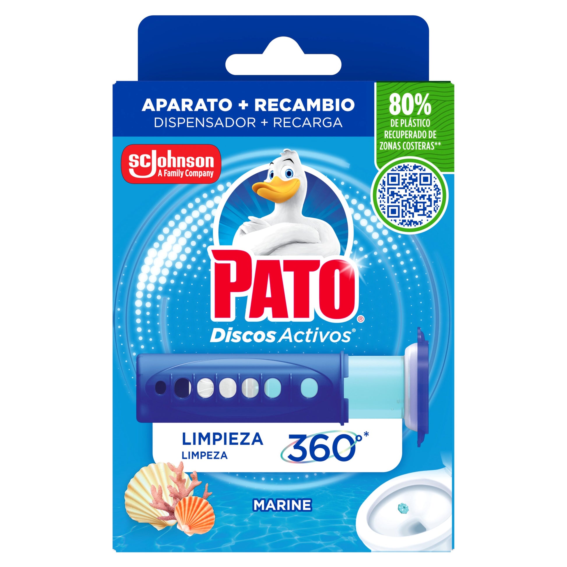 Limpiador wc disc acti  frescor marino Pato 6dosis