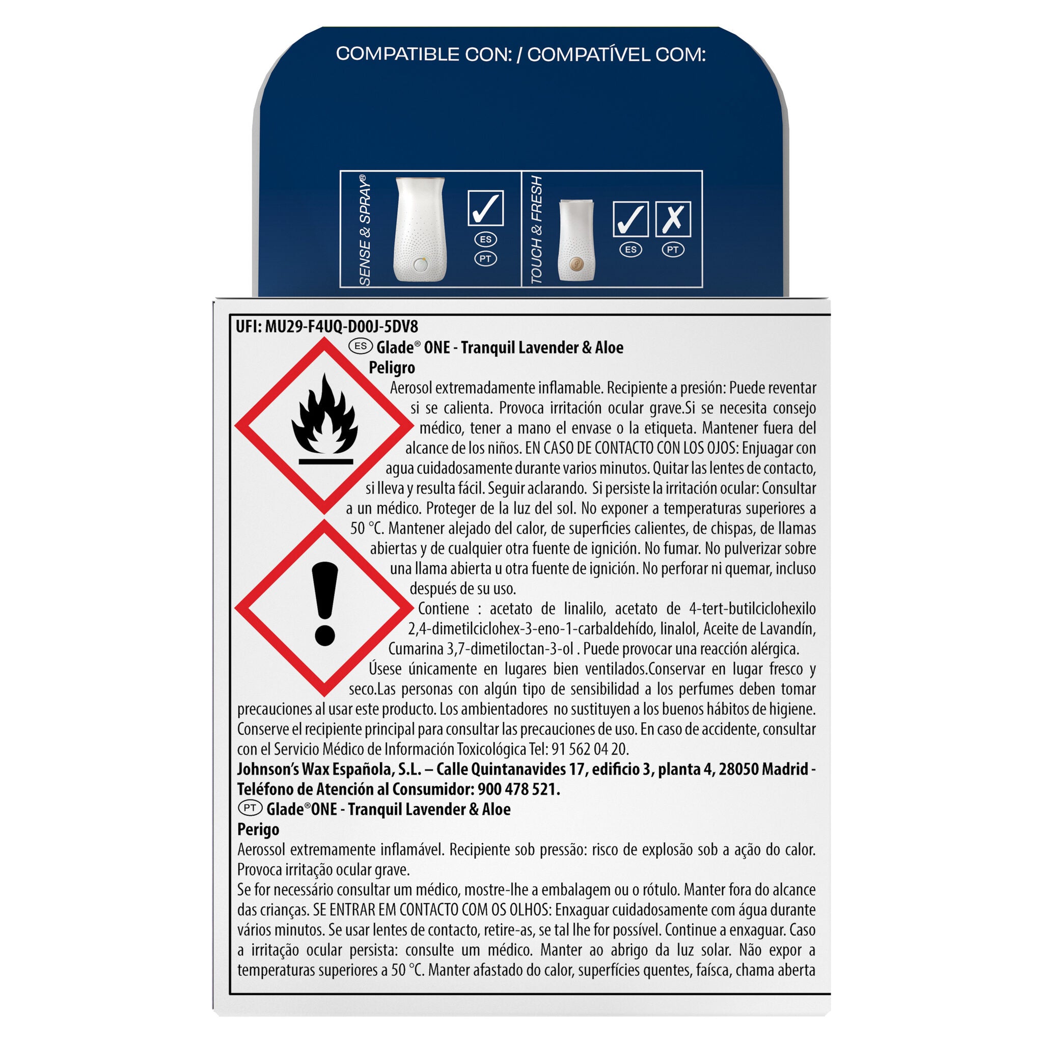 Recambio ambientador lavanda Glade p2 10ml/u