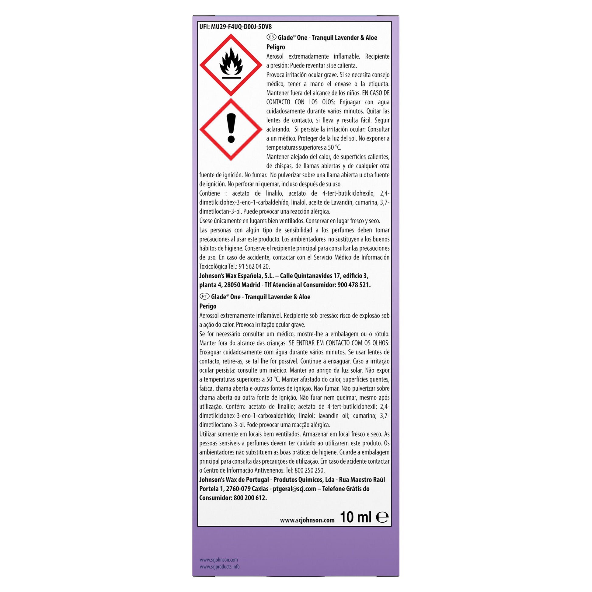 Aparato ria lavanda Glade1u