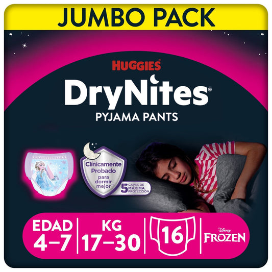 Pañal braguita absorbente Drynites 16u 4-7 años La Despensa