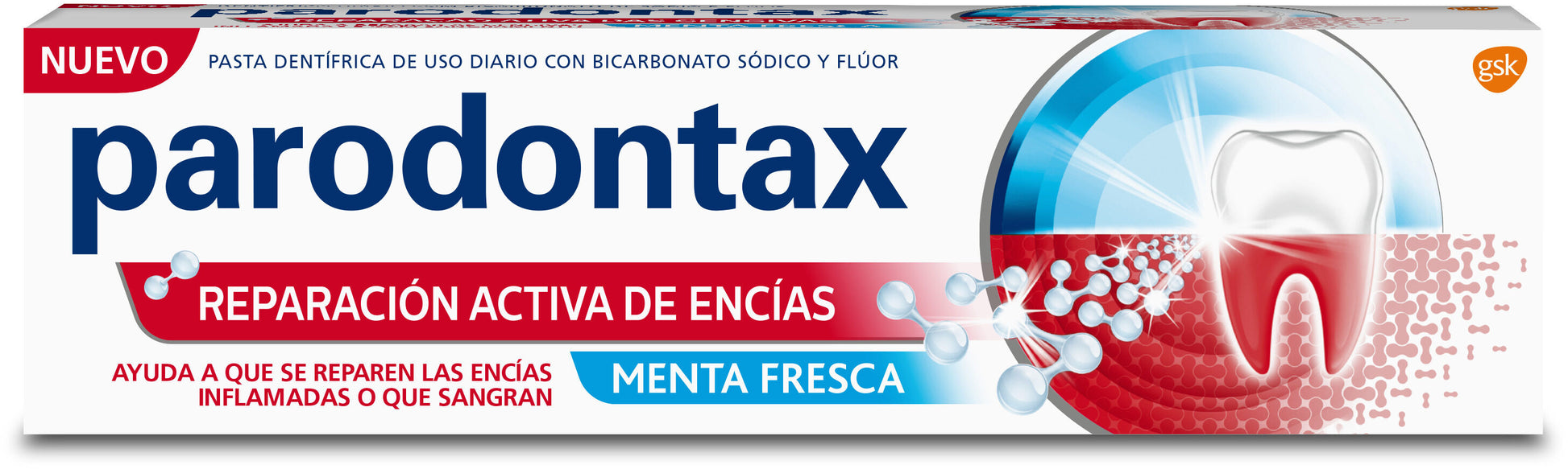 Dentífrico repara activa encias Parodontax 75 ml